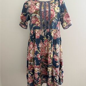 Ewa I Walla Floral Voluminous Cotton Dress Medium Feminine Cottage Core boho